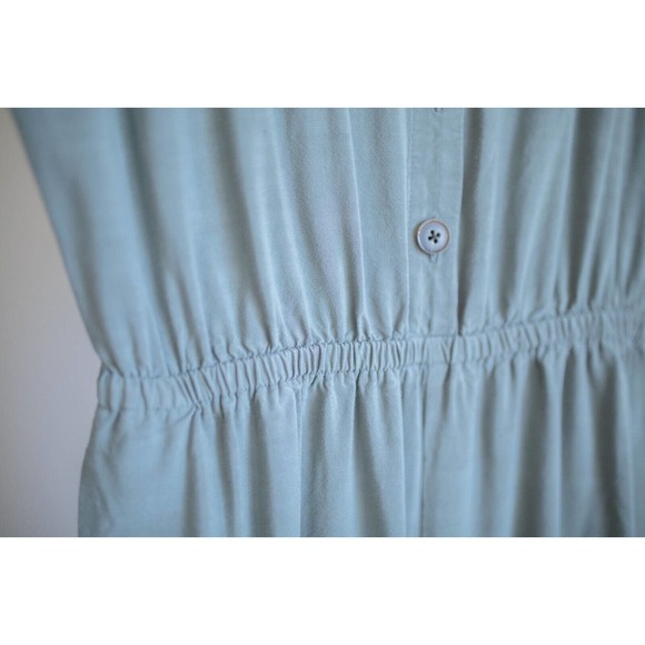 Gap Moss Green Womens Viscose V-Neck Jumpsuit Romper with Buttons Pockets SZ S - Picture 5 of 7